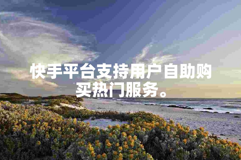 快手平台支持用户自助购买热门服务。