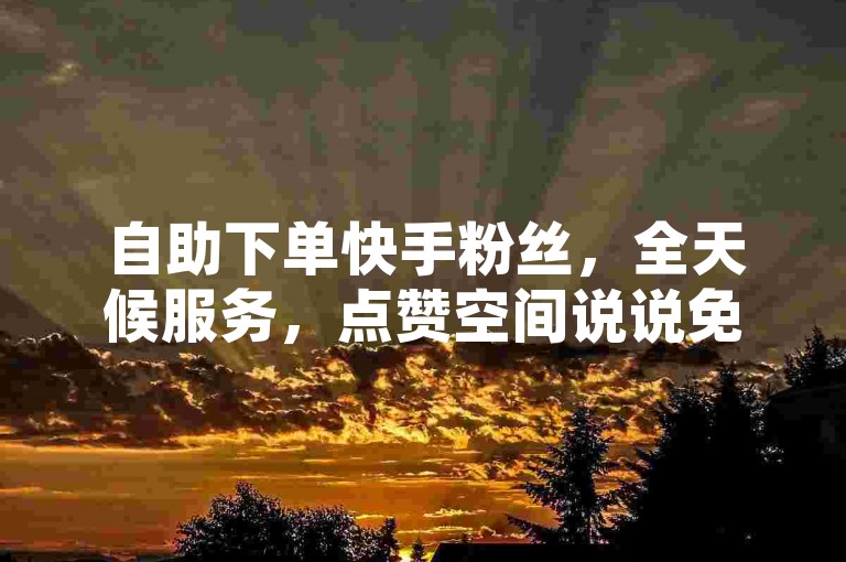 自助下单快手粉丝，全天候服务，点赞空间说说免费。