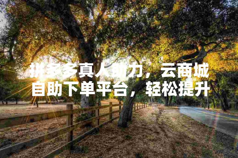 拼多多真人助力，云商城自助下单平台，轻松提升亲密值。