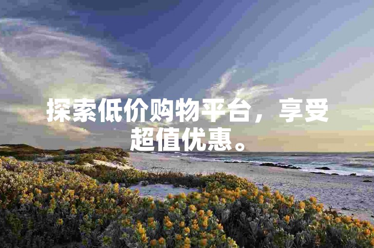 探索低价购物平台，享受超值优惠。