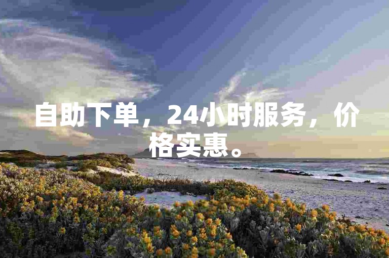 自助下单，24小时服务，价格实惠。
