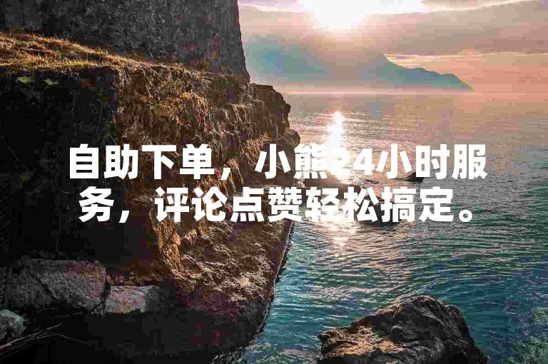 自助下单，小熊24小时服务，评论点赞轻松搞定。