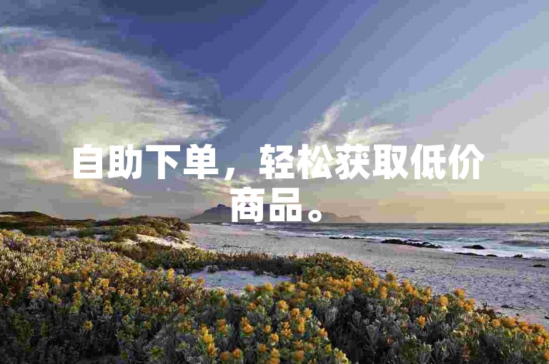 自助下单，轻松获取低价商品。