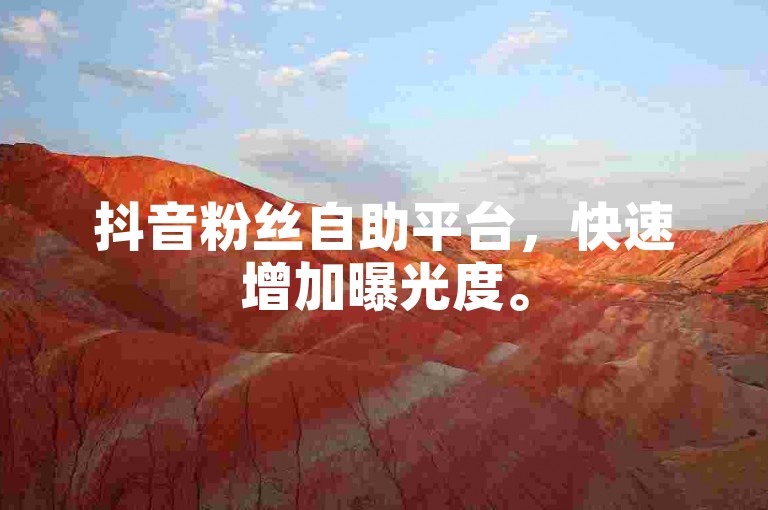 抖音粉丝自助平台，快速增加曝光度。