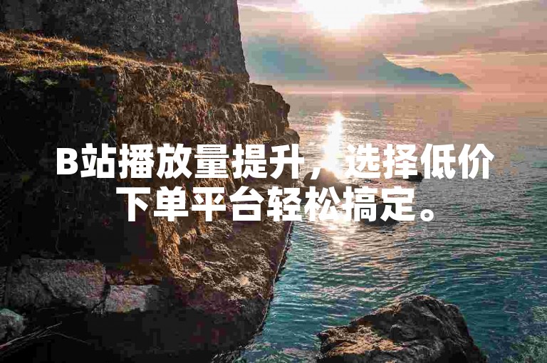 B站播放量提升，选择低价下单平台轻松搞定。