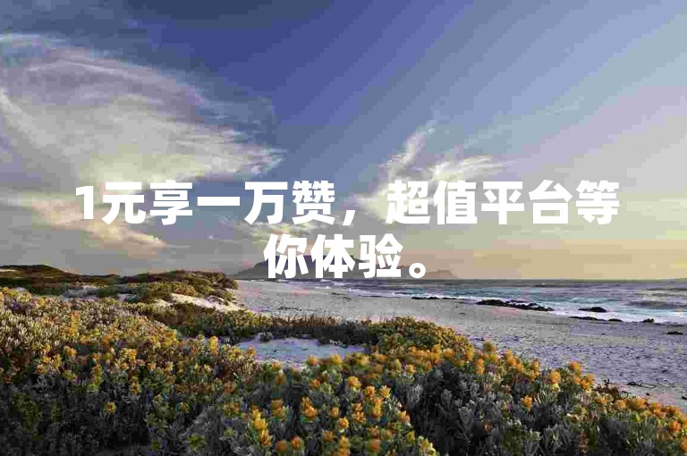 1元享一万赞，超值平台等你体验。