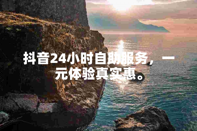 抖音24小时自助服务，一元体验真实惠。