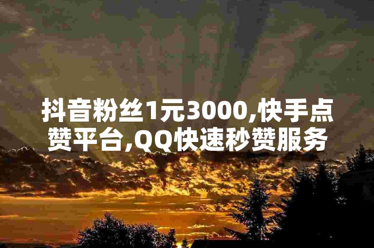 抖音粉丝1元3000,快手点赞平台,QQ快速秒赞服务。