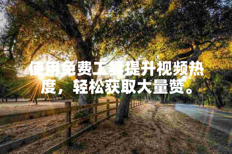 使用免费工具提升视频热度，轻松获取大量赞。