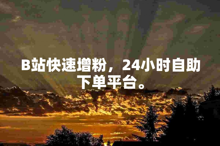 B站快速增粉，24小时自助下单平台。