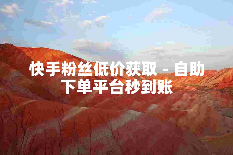 快手粉丝低价获取 - 自助下单平台秒到账