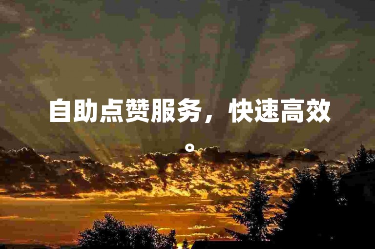 自助点赞服务，快速高效。