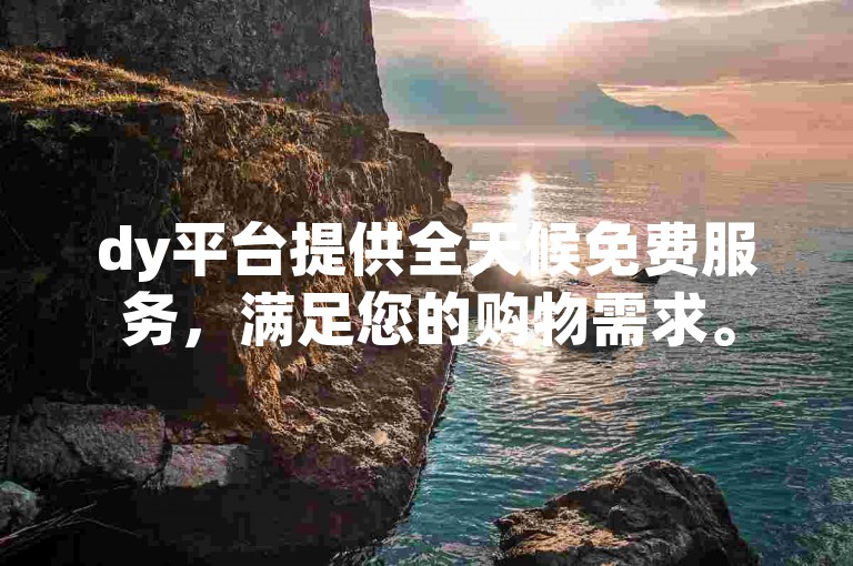 dy平台提供全天候免费服务，满足您的购物需求。
