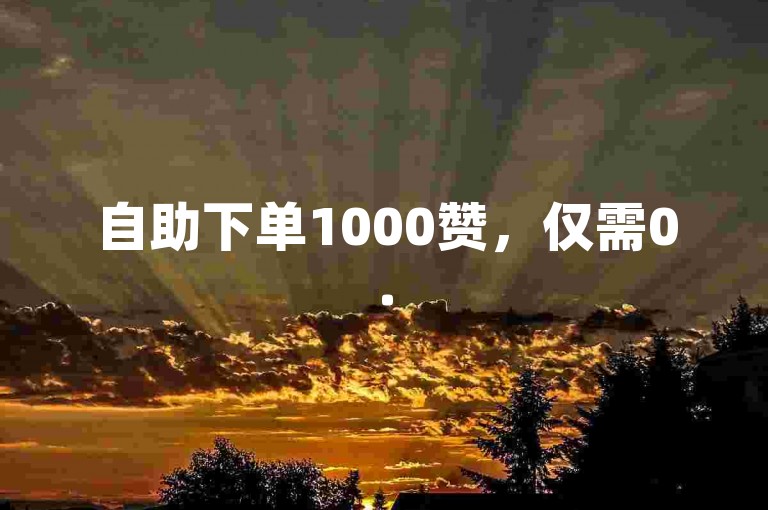 自助下单1000赞，仅需0.5元。