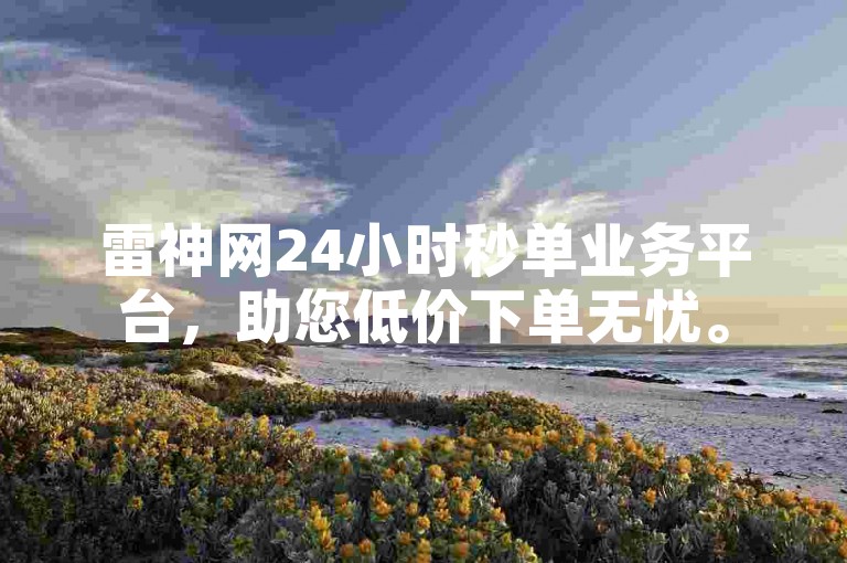 雷神网24小时秒单业务平台，助您低价下单无忧。