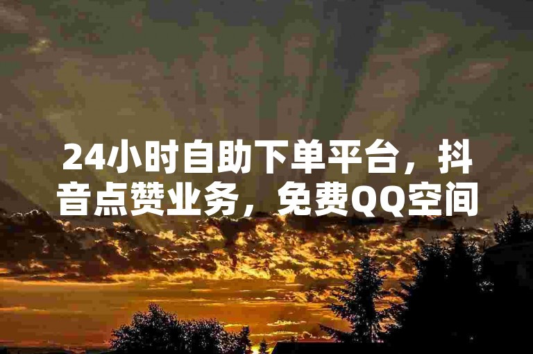 24小时自助下单平台，抖音点赞业务，免费QQ空间说说点赞。
