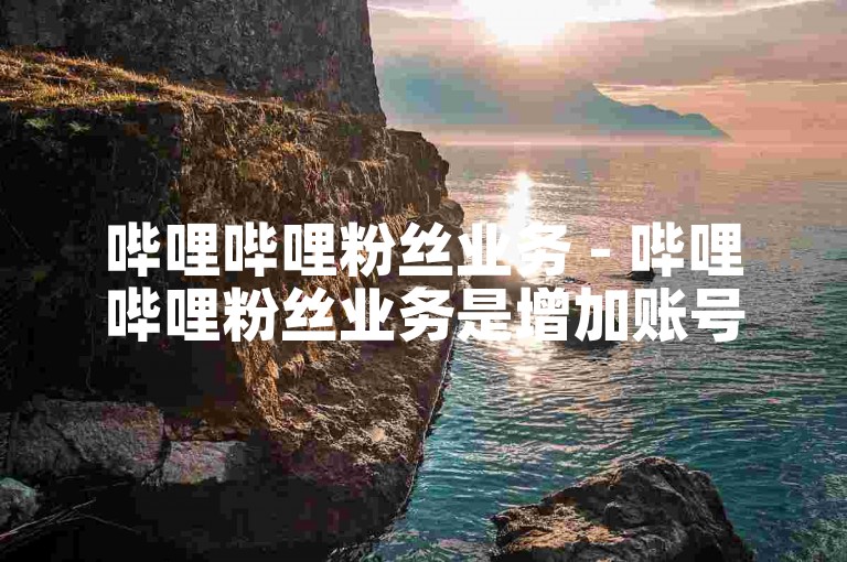 哔哩哔哩粉丝业务 - 哔哩哔哩粉丝业务是增加账号影响力的有效途径。