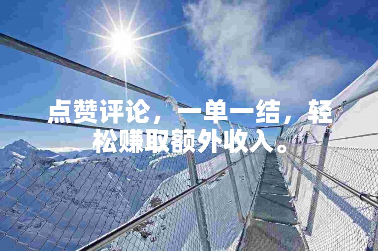 点赞评论，一单一结，轻松赚取额外收入。