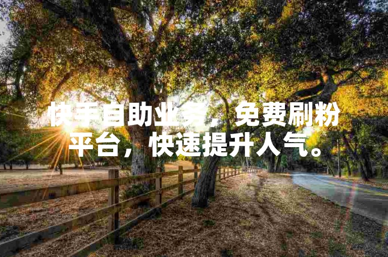 快手自助业务，免费刷粉平台，快速提升人气。