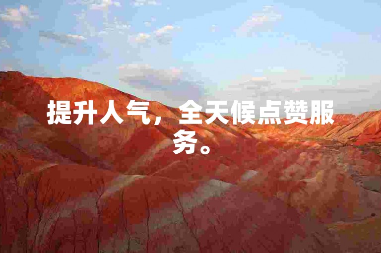 提升人气，全天候点赞服务。