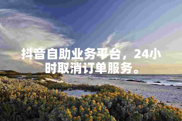 抖音自助业务平台，24小时取消订单服务。