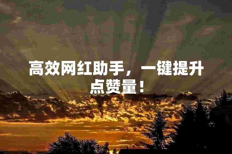 高效网红助手，一键提升点赞量！