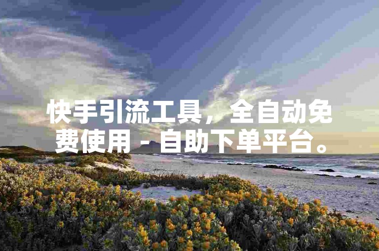 快手引流工具，全自动免费使用 - 自助下单平台。