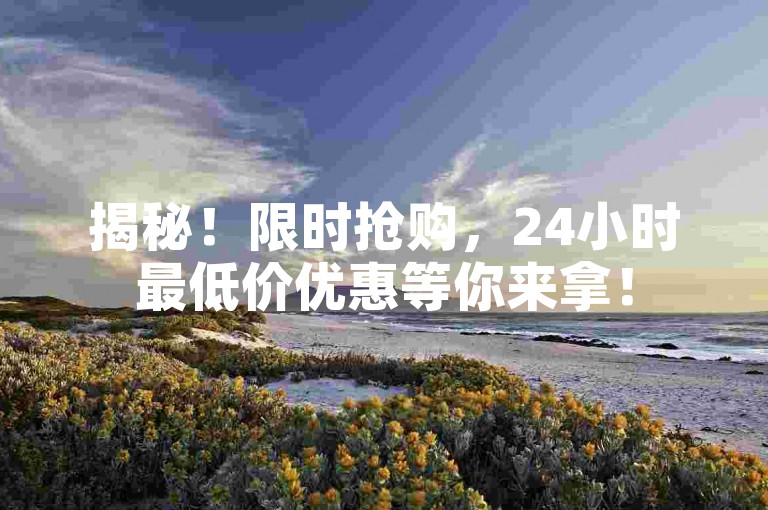 揭秘！限时抢购，24小时最低价优惠等你来拿！