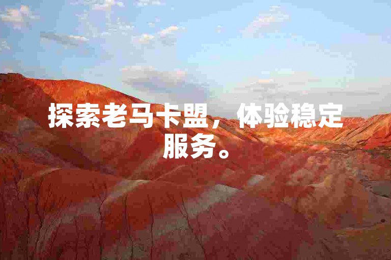 探索老马卡盟，体验稳定服务。