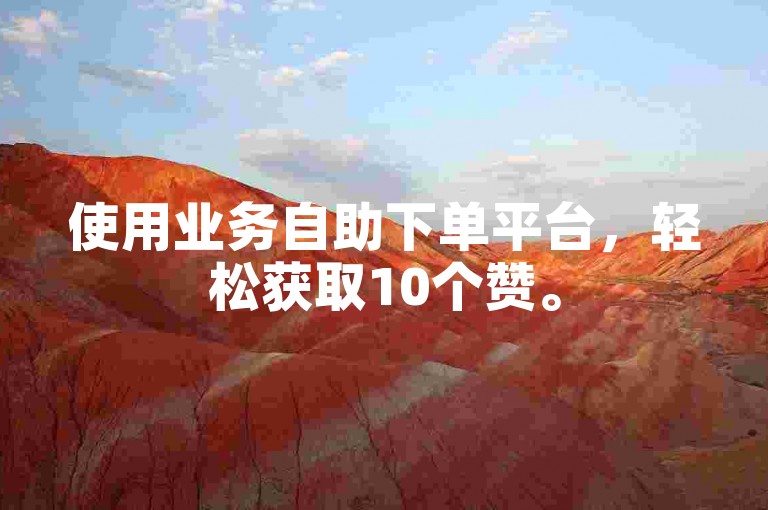 使用业务自助下单平台，轻松获取10个赞。