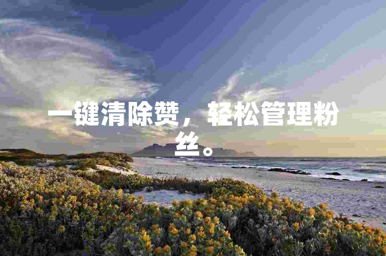 一键清除赞，轻松管理粉丝。