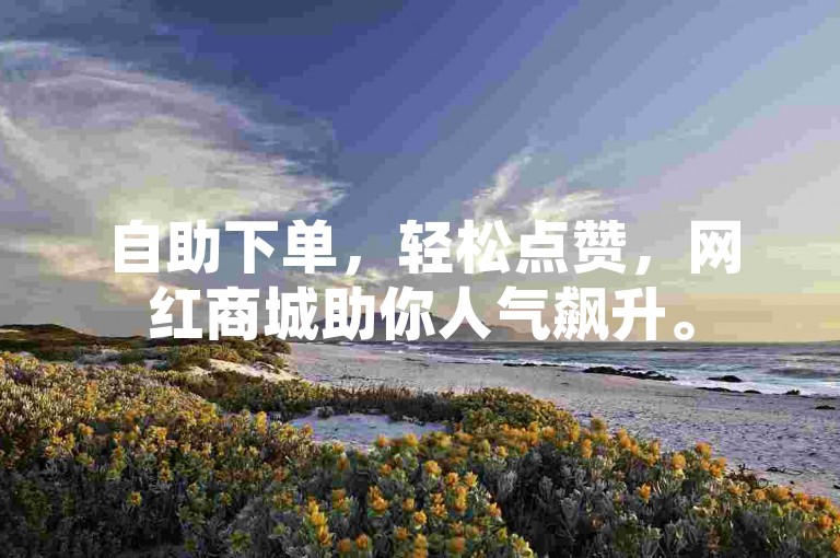 自助下单，轻松点赞，网红商城助你人气飙升。