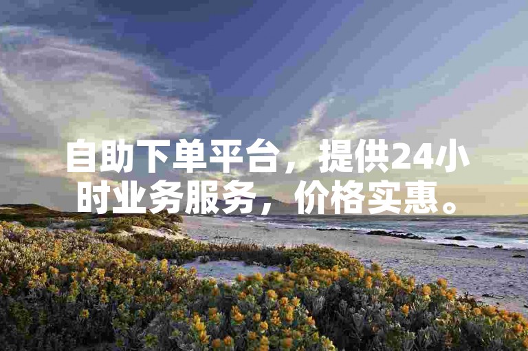 自助下单平台，提供24小时业务服务，价格实惠。