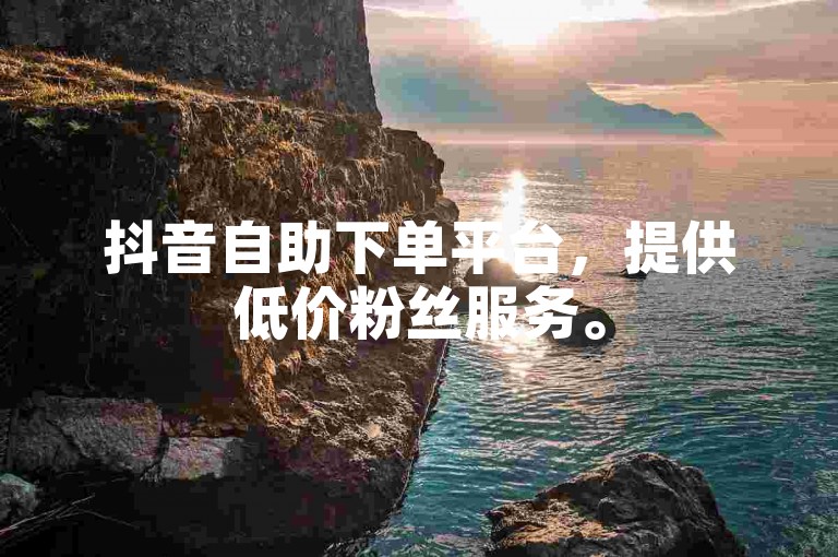 抖音自助下单平台，提供低价粉丝服务。