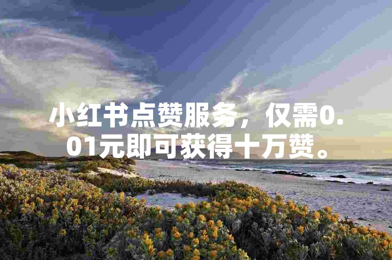 小红书点赞服务，仅需0.01元即可获得十万赞。