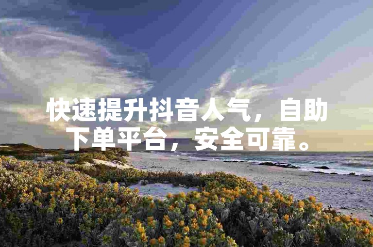 快速提升抖音人气，自助下单平台，安全可靠。