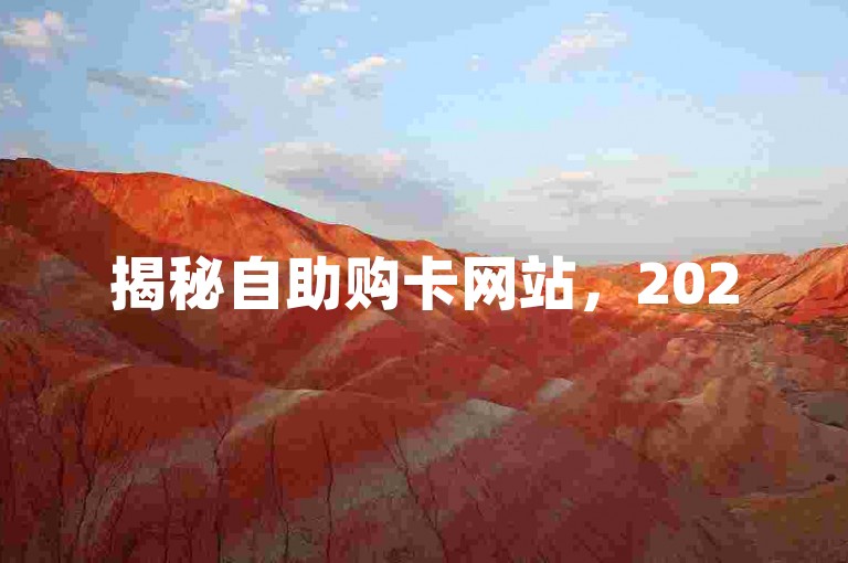 揭秘自助购卡网站，2025必备技能！
