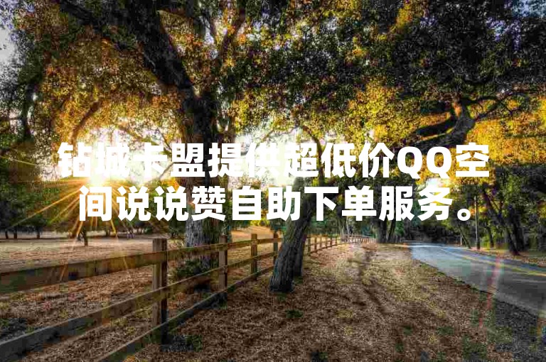 钻城卡盟提供超低价QQ空间说说赞自助下单服务。