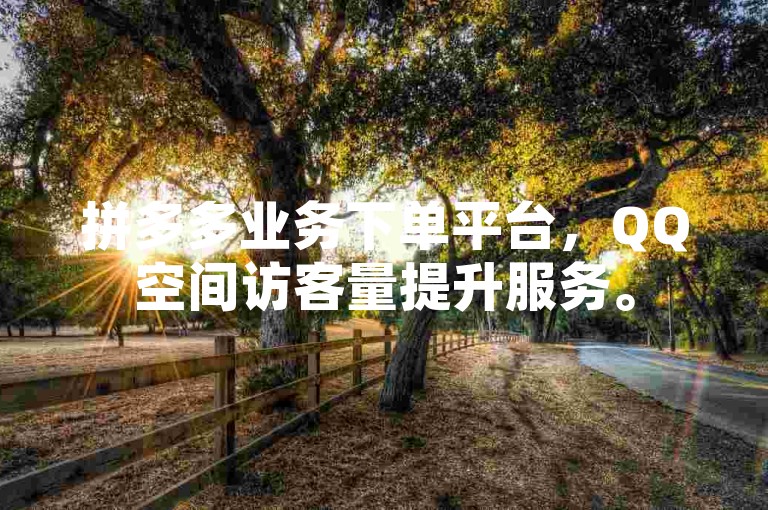 拼多多业务下单平台，QQ空间访客量提升服务。