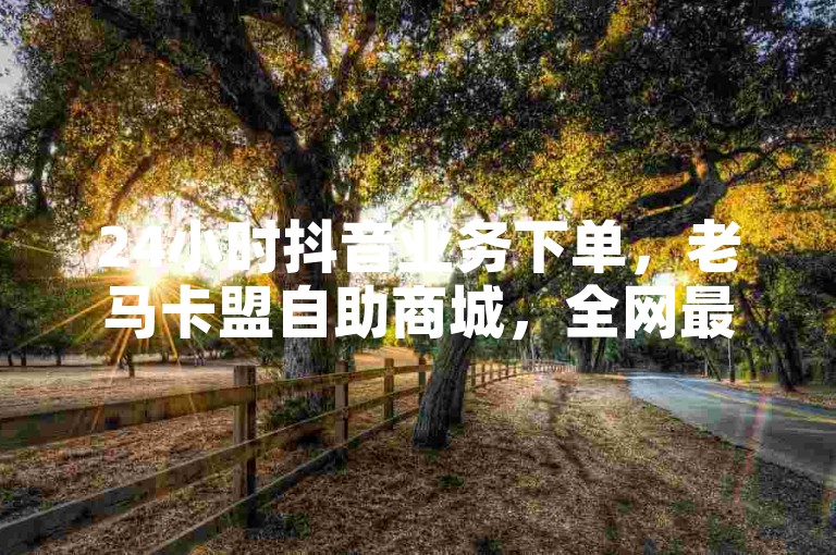24小时抖音业务下单，老马卡盟自助商城，全网最低价。