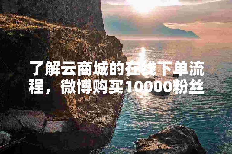 了解云商城的在线下单流程，微博购买10000粉丝的价格信息。