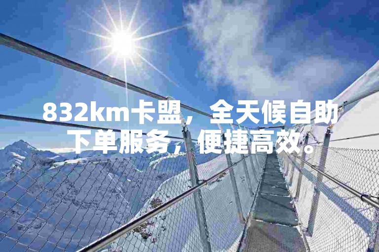 832km卡盟，全天候自助下单服务，便捷高效。