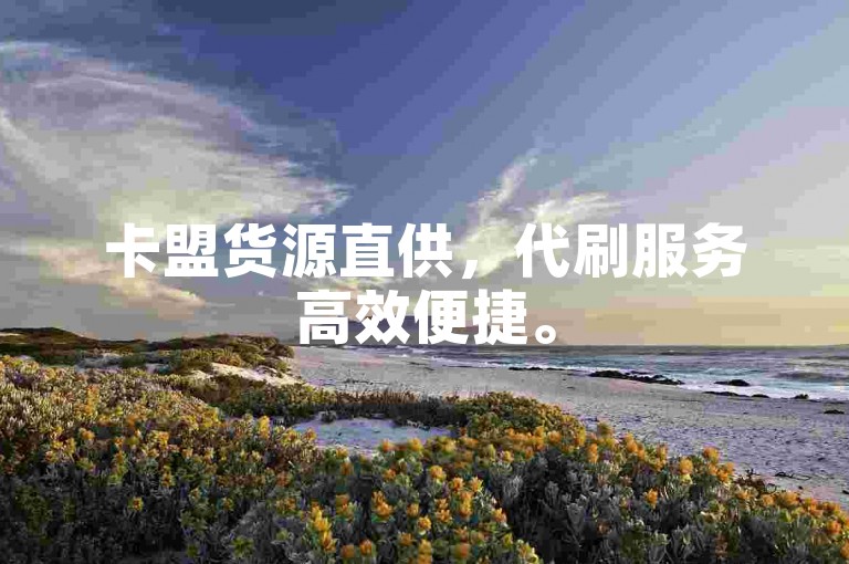 卡盟货源直供，代刷服务高效便捷。