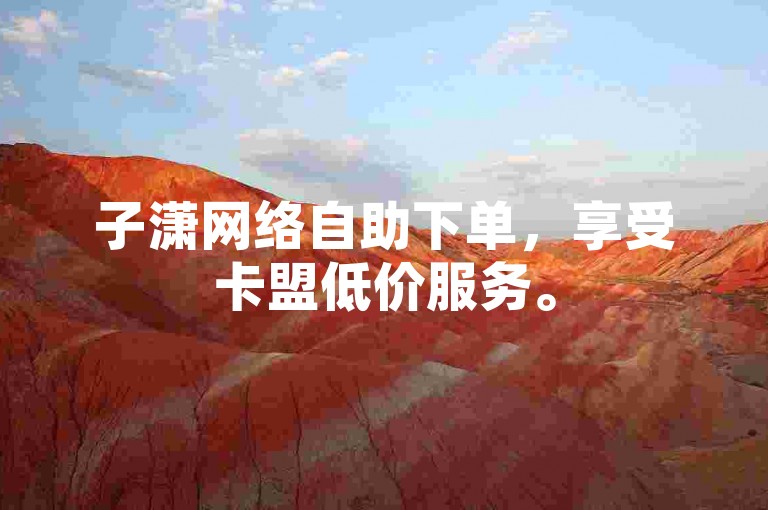 子潇网络自助下单，享受卡盟低价服务。