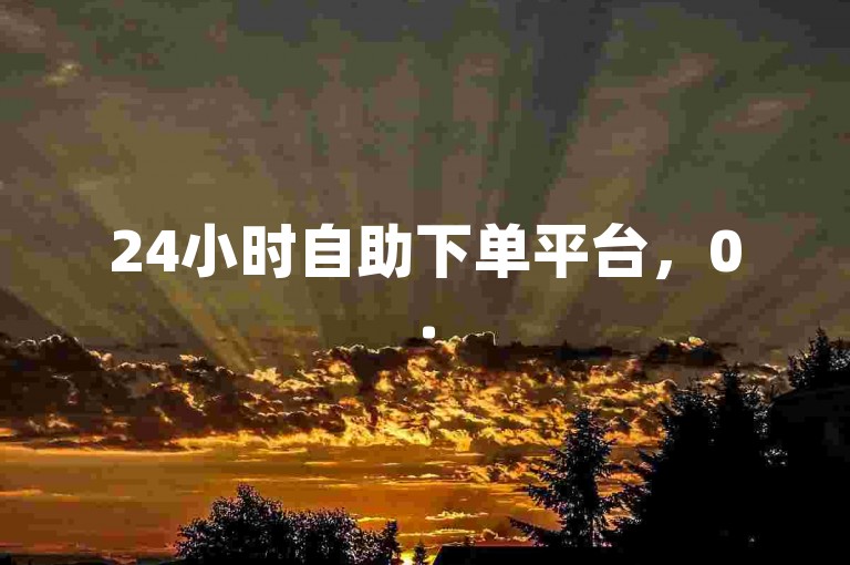 24小时自助下单平台，0.5元获取1000赞，一毛钱换10000播放量。