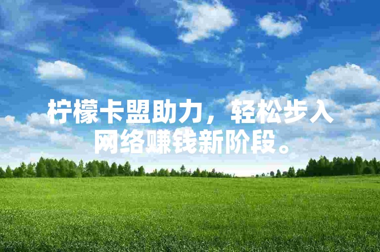 柠檬卡盟助力，轻松步入网络赚钱新阶段。