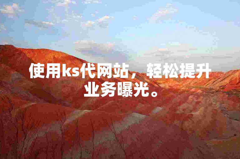 使用ks代网站，轻松提升业务曝光。