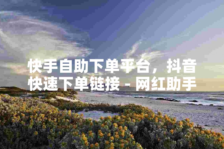 快手自助下单平台，抖音快速下单链接 - 网红助手24小时服务