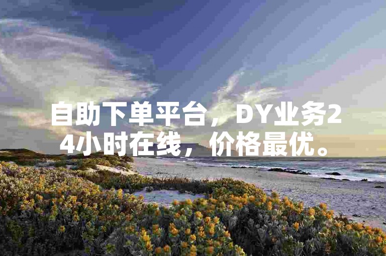 自助下单平台，DY业务24小时在线，价格最优。