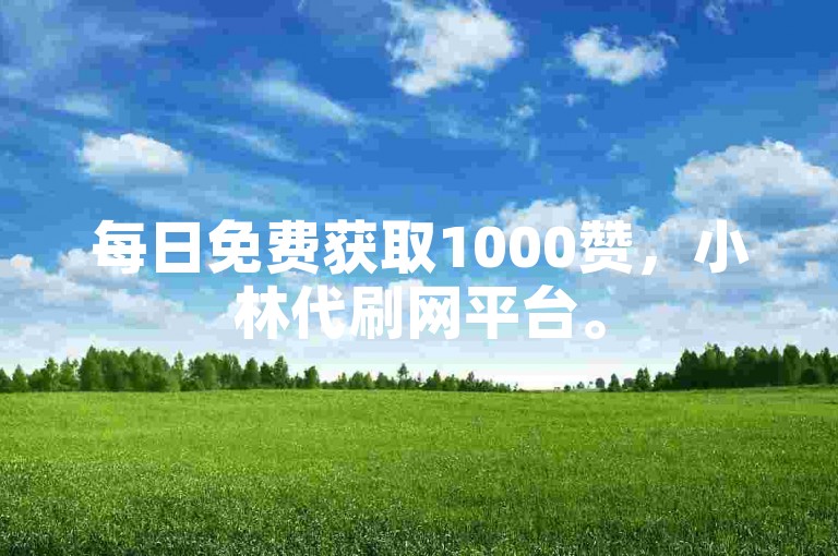 每日免费获取1000赞，小林代刷网平台。